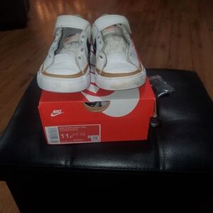 Nike Kids White and Tan Sneakers